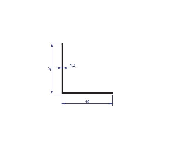 ErsaşL Köşebent 4cm Mat 3000mm