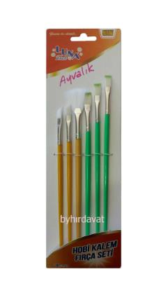 İZMİR FIRÇALuna Touch Hobi Kalem Fırça Ayvalık 6 lı Set