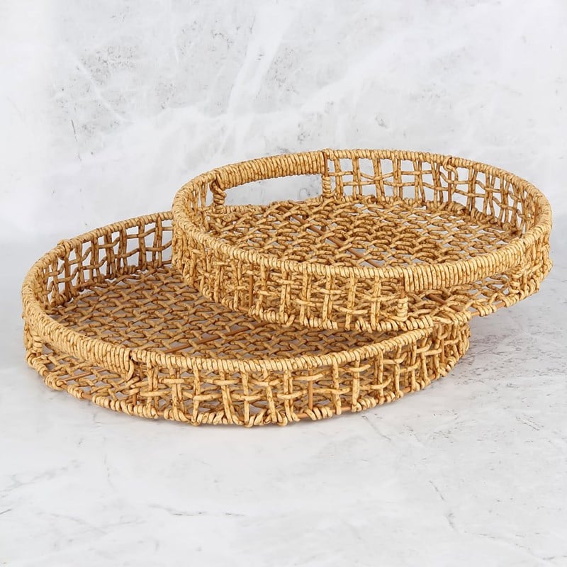 DiğerOval Rattan Tepsi 2 li