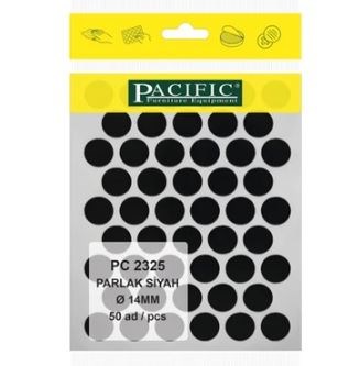 PacificPacific Yapışkan Tapa Parlak Siyah 14mm