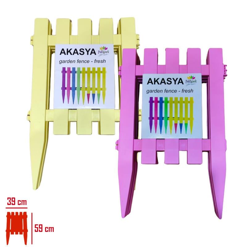 POLİWORKPoliwork Bahçe Çiti Akasya 4 lü Sarı&Pembe