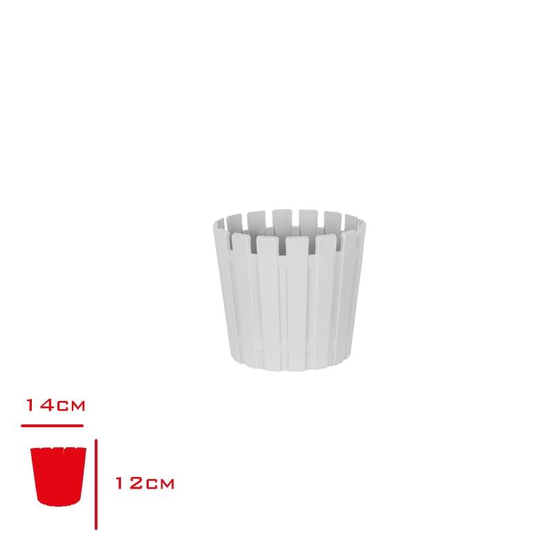 Poliwork Saksı Akasya 14 cm Beyaz