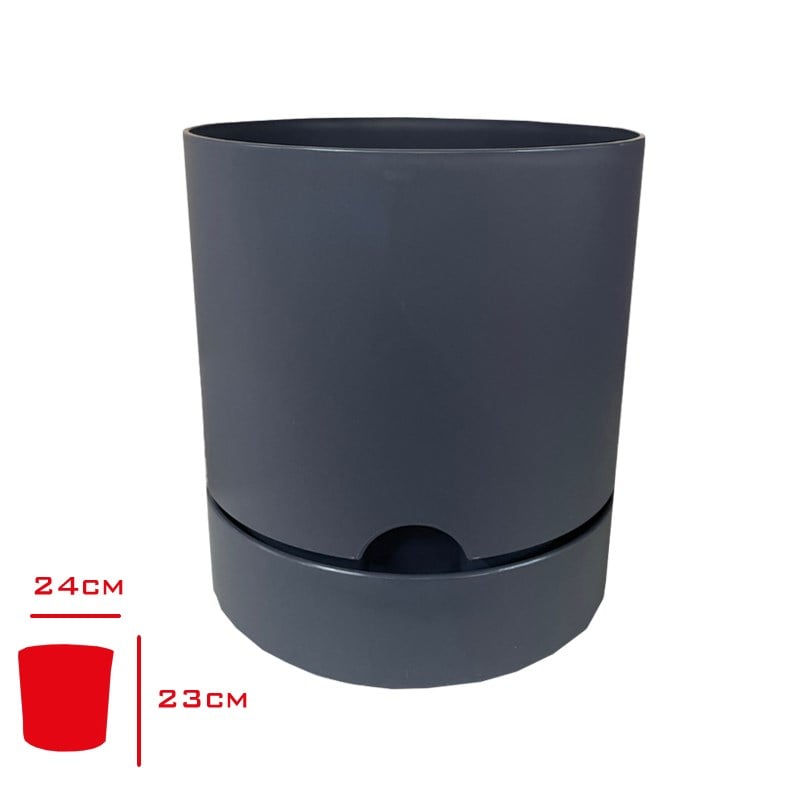 POLİWORKPoliwork Saksı Begonya 25 cm Antrasit