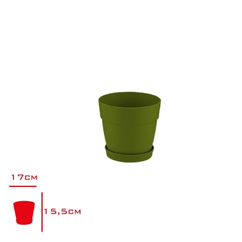 Poliwork Saksı Manolya 17 cm Yosun Yeşili
