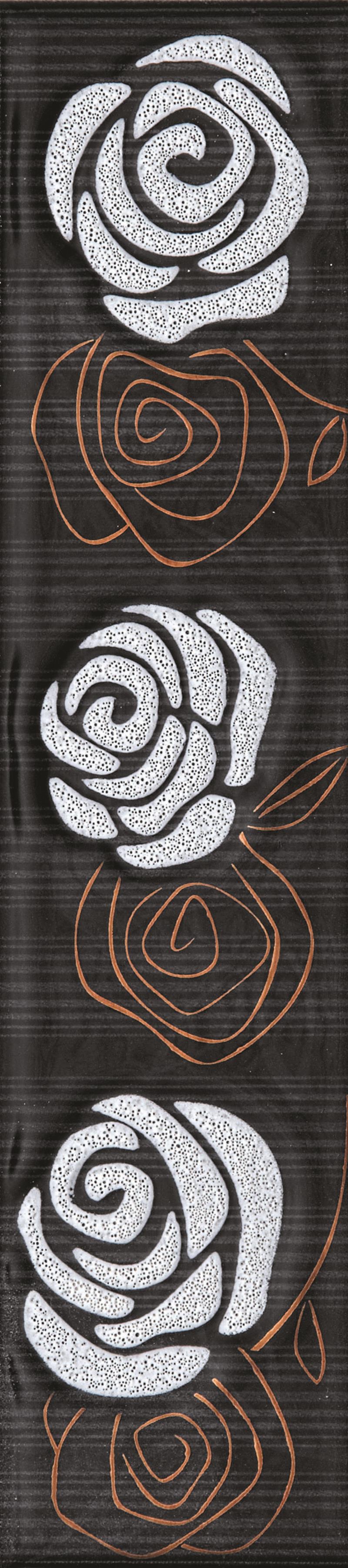 SeramiksanSeramiksan 6*50 Rose Siyah Seramik