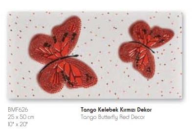 Seramiksan 6*50 Tango Kelebek Kırmızı Seramik