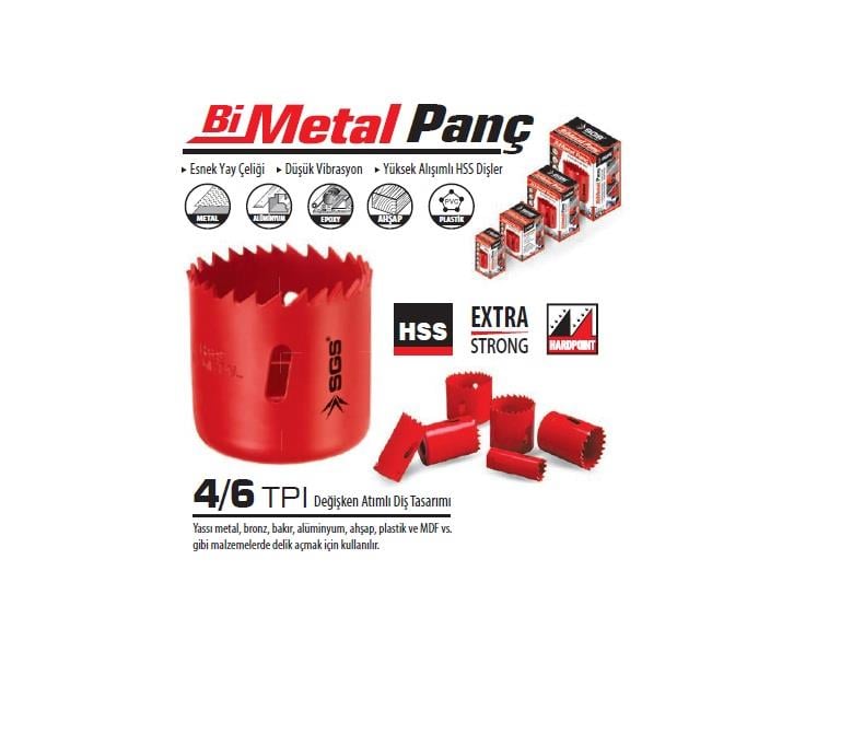 SGS Bi Metal Panç 22 mm