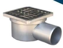 SUKARSukar 10*10 Q50 Yandan Çıkış Yer Sifonu Çizgi Desn