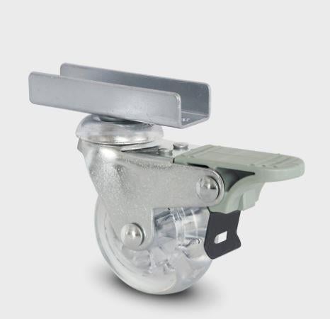 Tekerlek U Tablalı Frenli Şeffaf Çap 50 mm