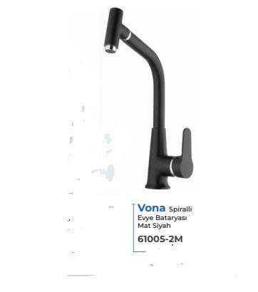 TEMATema Vona Spiralli Eviye Bataryası Mat Siyah
