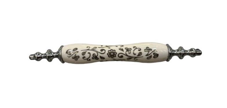 Tomurcuk Porselen Kulp 096 mm Desen 292 Krom Yaldı