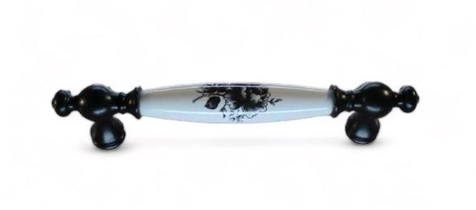 Tomurcuk Porselen Kulp 128 mm Siyah Desen 246