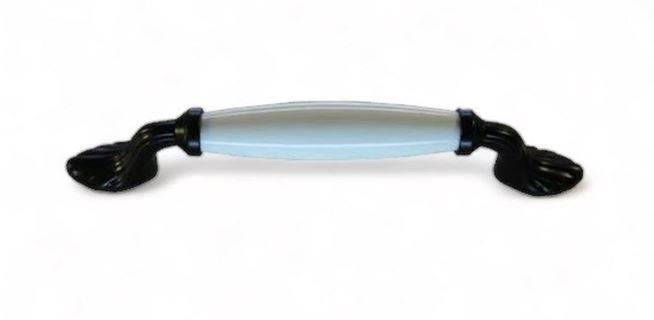 Tomurcuk Porselen Kulp 128 mm Siyah Desensiz beyaz