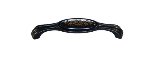 Tomurcuk Porselen Kulp 128 Siyah Yaldız Desen 243