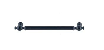 Top İmpex Kulp Orion Çizgili Mat Siyah 128 mm