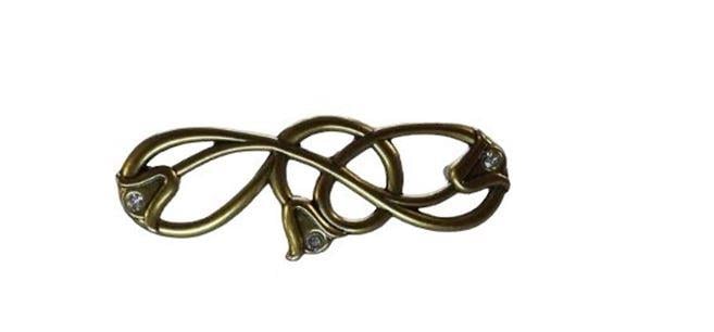 Top İmpex Kulp Swarovski Antik Bronz 128 mm