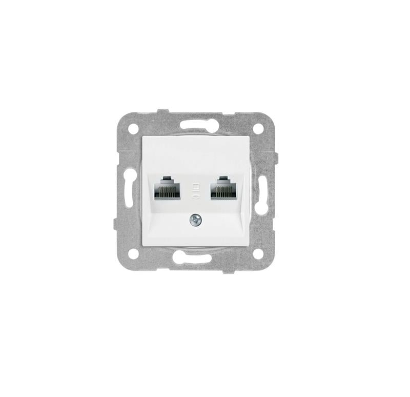 VİKOViko Karre Beyaz İkili Nümeris Telefon Prizi (2 X 