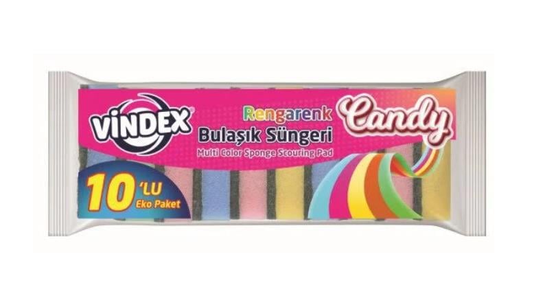 Vindex Candy Düz 10lu Eko Sünger