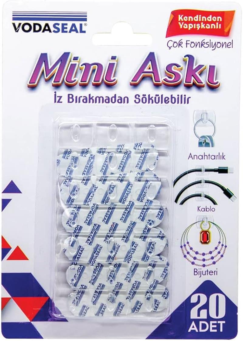 DiğerVodaseal Mini Şeffaf Askı 20 li Pk