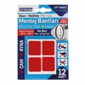 DiğerVodaseal Şeffaf Montaj Bandı Ebatlı HKB12T 12 li