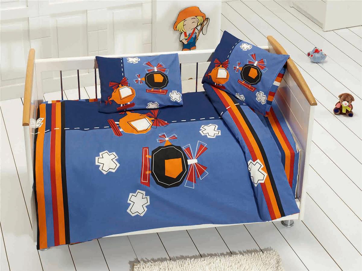 Baby Class Bebek Çocuk Nevresim Takımı 100 x 150 bbk-sky-mavi Mavi