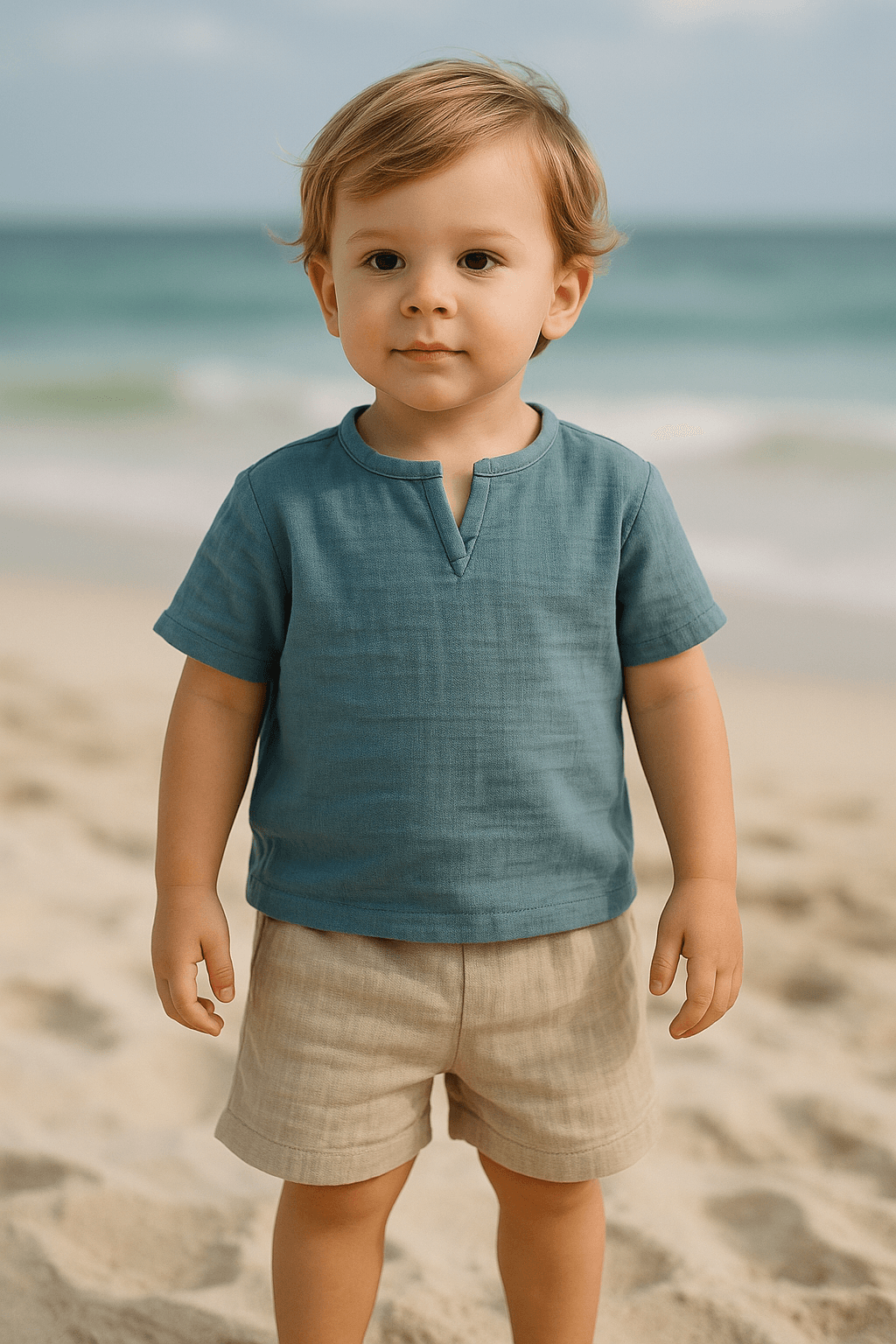 Baby Class  Müslin Çocuk Alt Üst Takım 3-4 Yaş Mavi