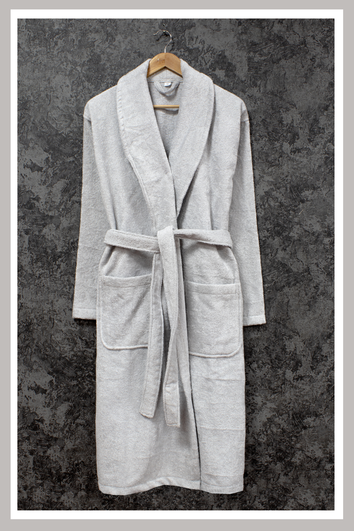 Class %100 Pamuk Şalyaka Bukle Bornoz M Silver Basic