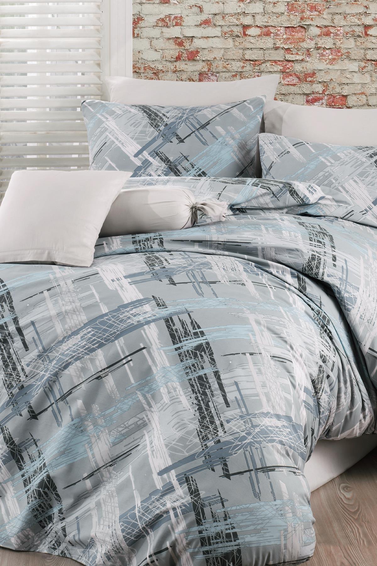 Majoli Çift Kişilik Nevresim Çift Kişilik Trinity Gri