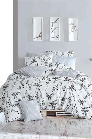 Majoli Tek Kişilik Nevresim Takımı %100 Pamuk Ranforce Blumen