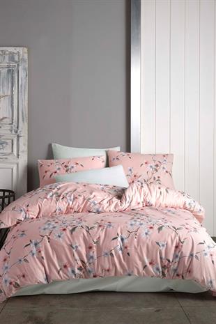 Majoli Yeşim Pembe Tek Kişilik Nevresim Takımı %100 Pamuk Ranforce