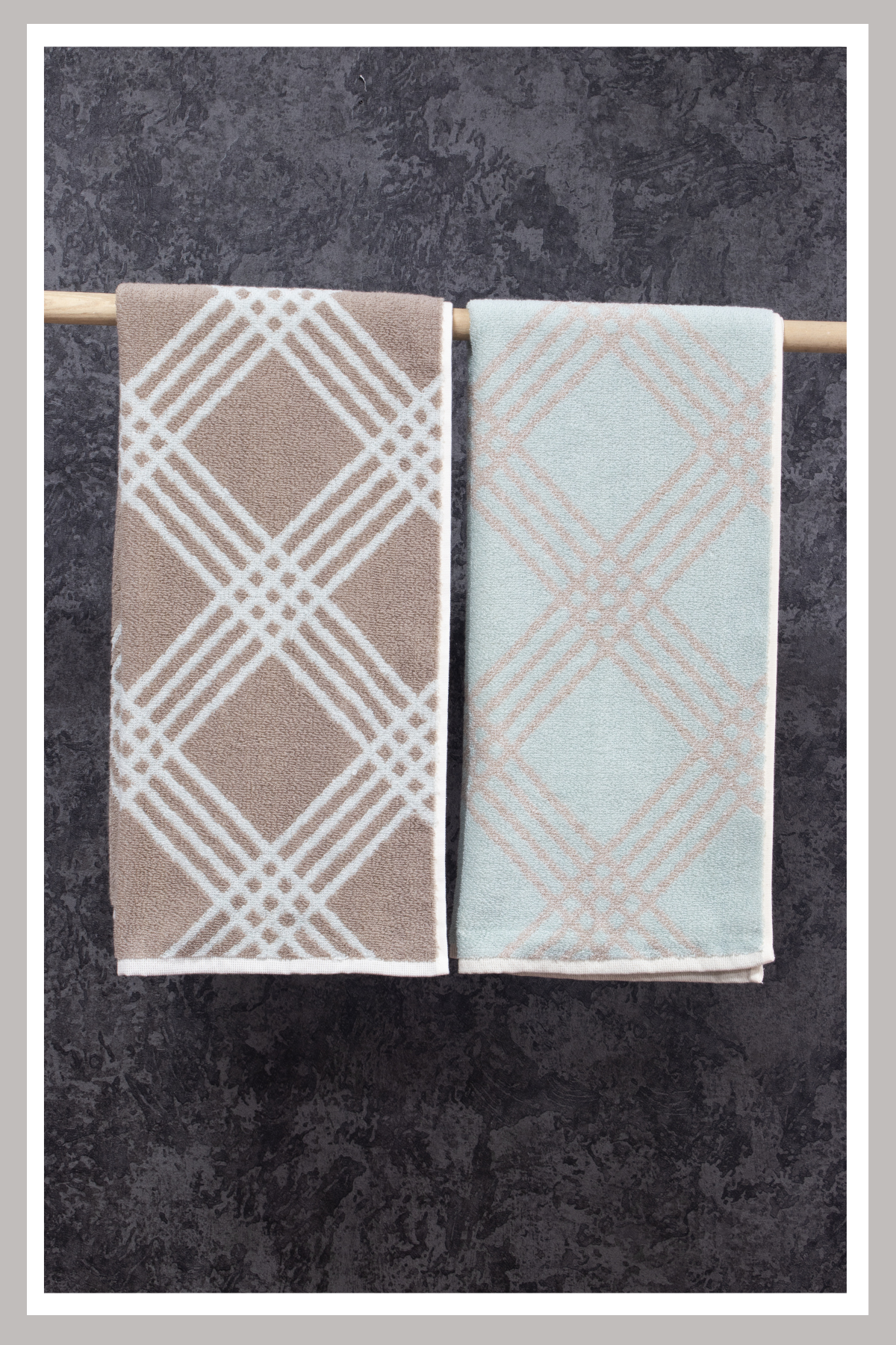 %100 Penye Pamuğu 50x100 İpliği Boyalı 2li Set Diamond V1