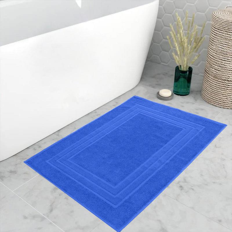 Class %100 Pamuklu 2li 50x80 cm Kanallı Ayak Havlusu Mavi