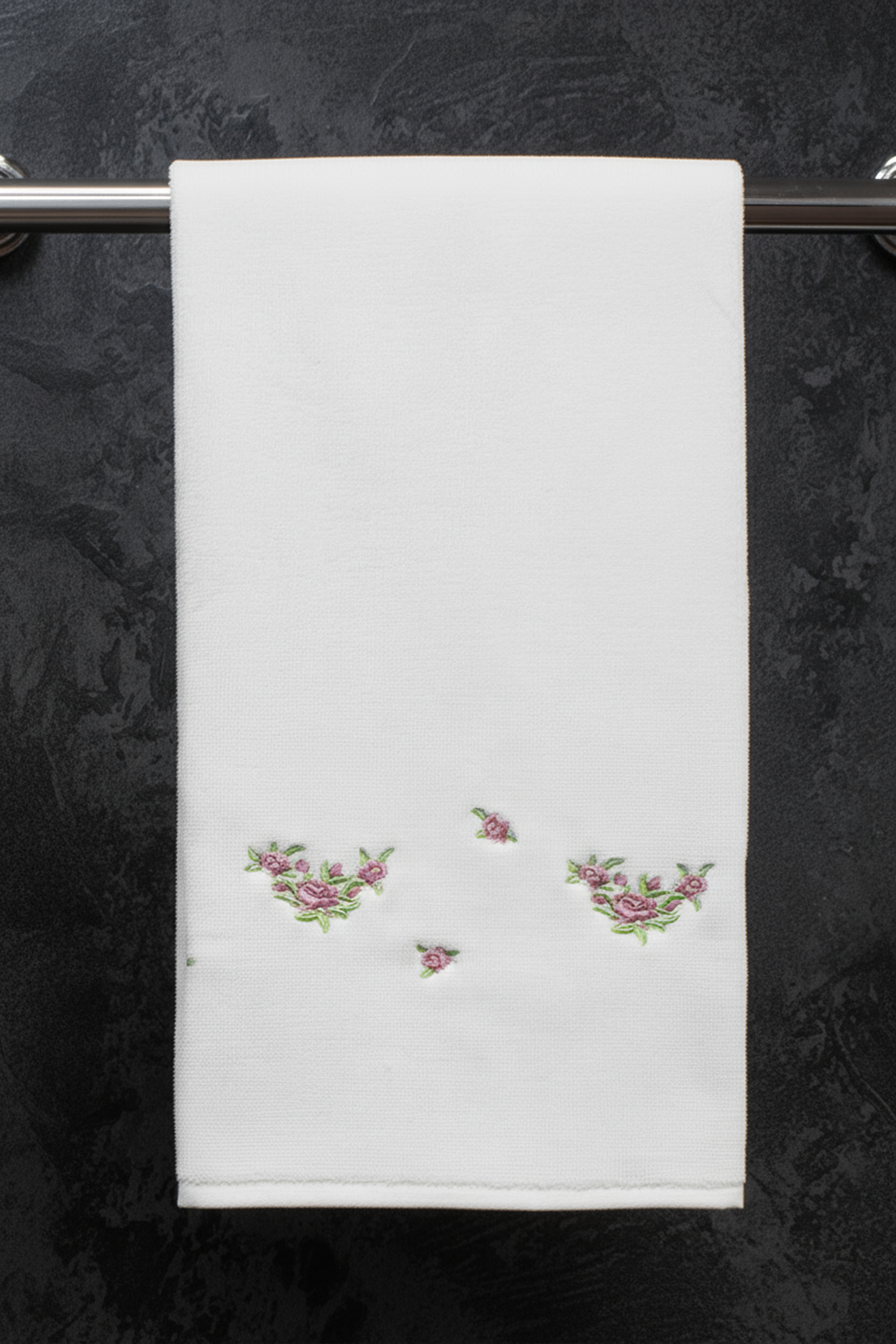 Class Ekru 2 li Kadife Banyo Seti 50x90 cm - 100x150 cm Little Rose