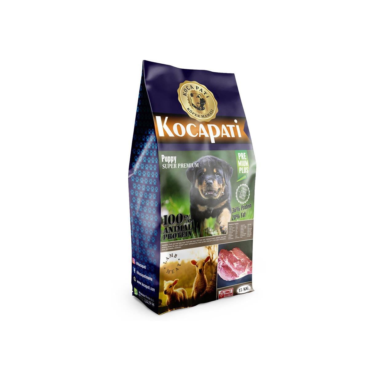 Kocapati Premium Plus Kuzulu Yavru Köpek Maması 15 kg