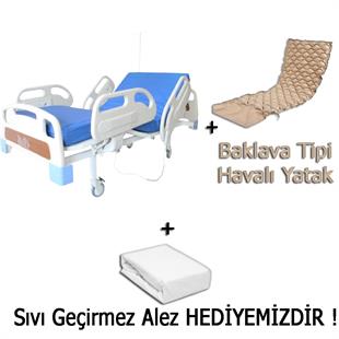 2 Motorlu Full Abs Hasta Yatağı + Baklava Tipi Havalı Yatak + Alez