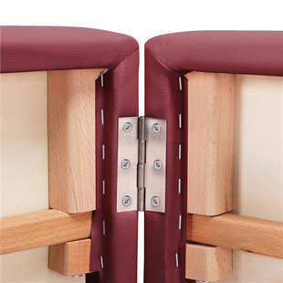 İthal Lüx Ahşap Katlanabilir 3 Parça Çanta Tipi Masaj Masası Bordo