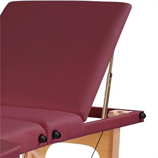 İthal Lüx Ahşap Katlanabilir 3 Parça Çanta Tipi Masaj Masası Bordo