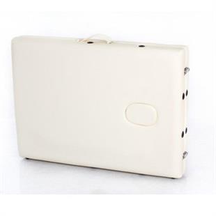 İthal Lüx Metal Katlanabilir Çanta Tipi Masaj Masası Krem