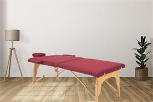 MASAJ - MUAYENE MASALARIHEDEF MEDİKALHDF5678İthal Lüx Ahşap Katlanabilir Çanta Tipi Masaj Masası Bordo