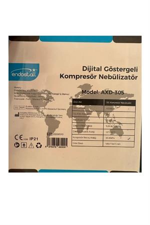 ENDOSTALL Dijital Göstergeli Kompresör Nebülizatör AXD-305