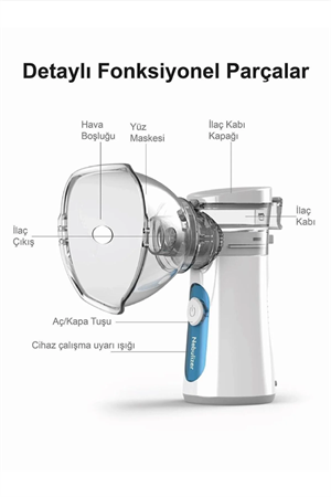 Freely UN300 Taşınabilir Mesh Nebulizatör BATARYALI