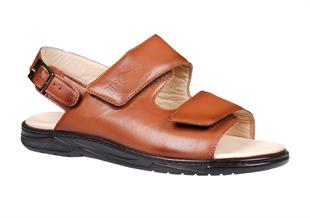 Ortopedik Diyabetik Sağlık Ve Medikal Erkek Sandalet Taba 40