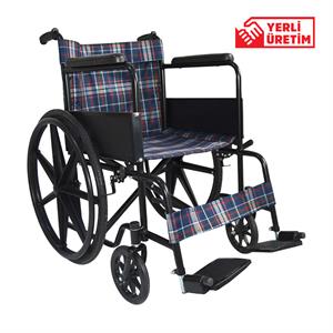 G100 Standart Tekerlekli Sandalye (Ekose Kumaş)