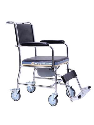 Witra W504 Tekerlekli Deri Kapaklı Katlanır Banyo Sandalyesi
