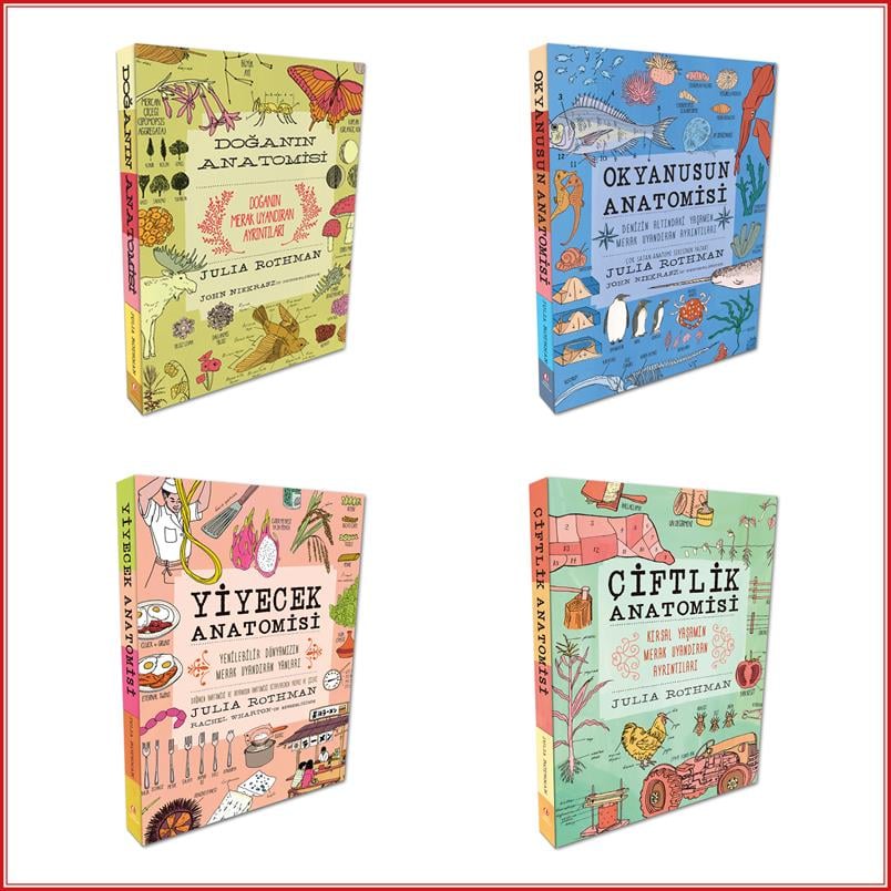 Julia Rothman Anatomi Kitapları Seti (4 kitap)