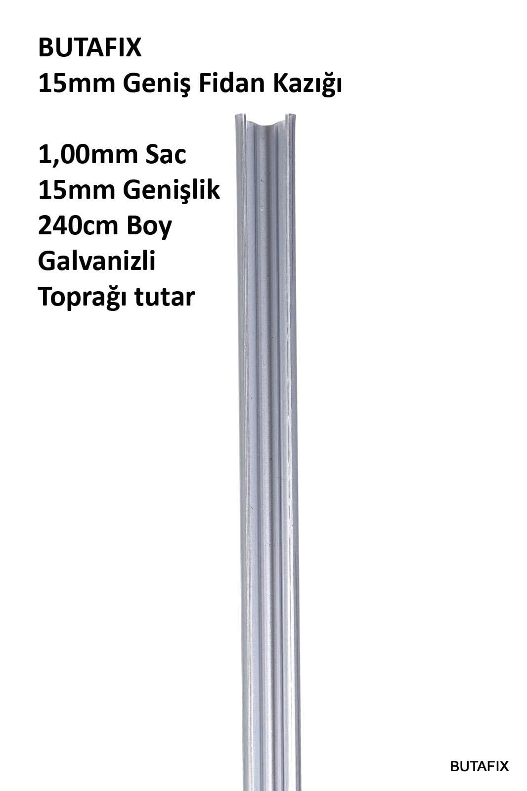15mm C Profil Galvanizli Geniş Kazık 240cm - Metal Herek