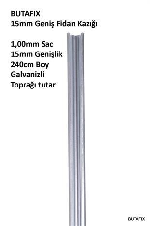 15mm C Profil Galvanizli Geniş Kazık 240cm - Metal Herek