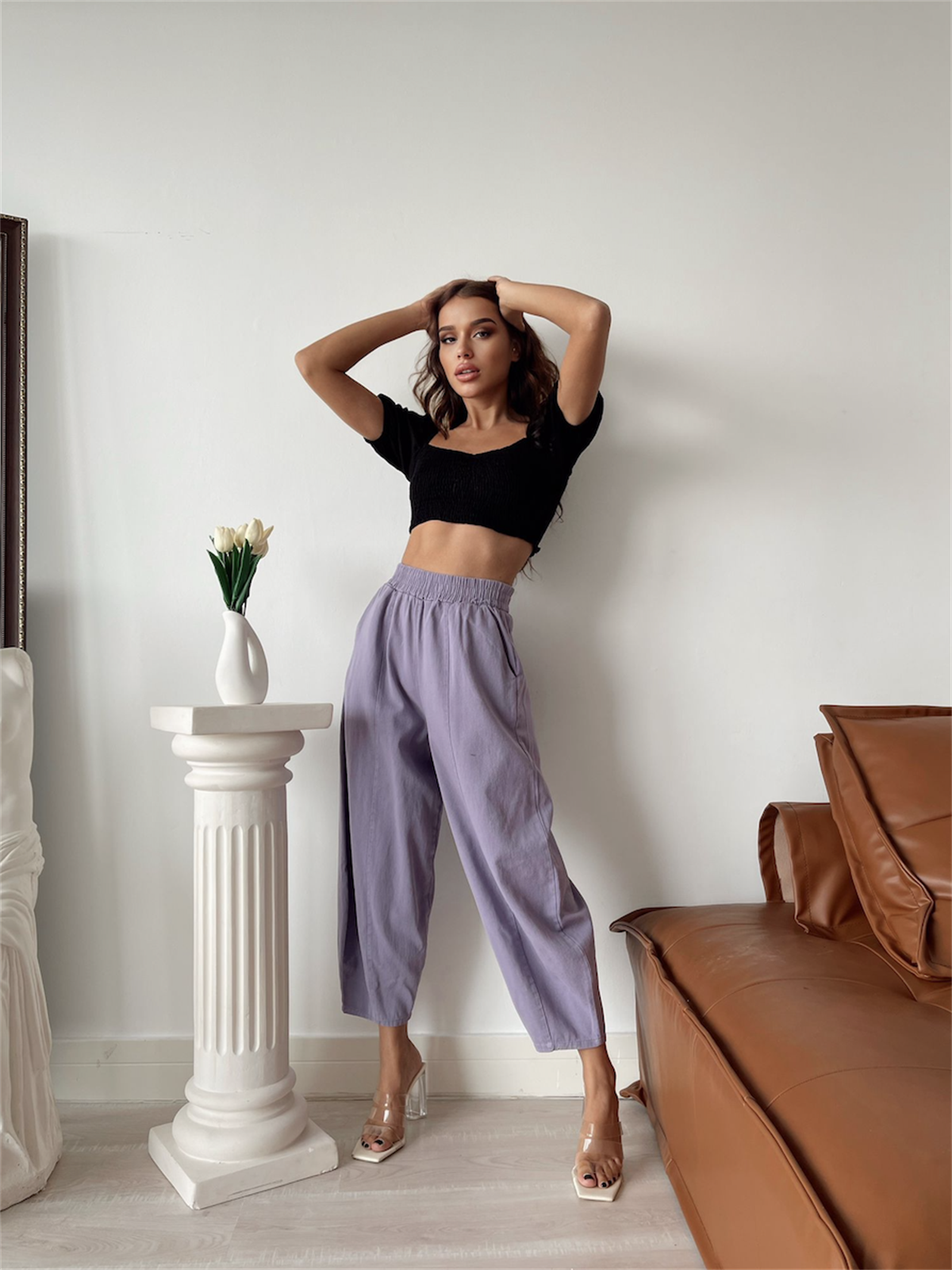 Gabardin Kumaş Balon Pantolon