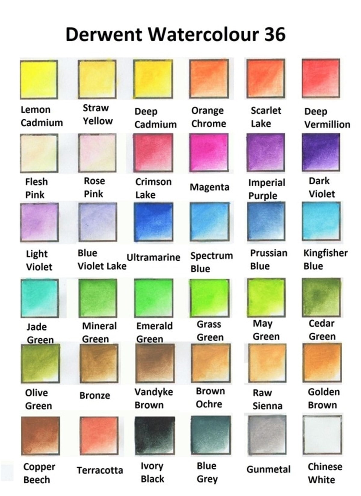 DERWENT WATER COLOUR SULU BOYA KALEM SETİ 36 RENK