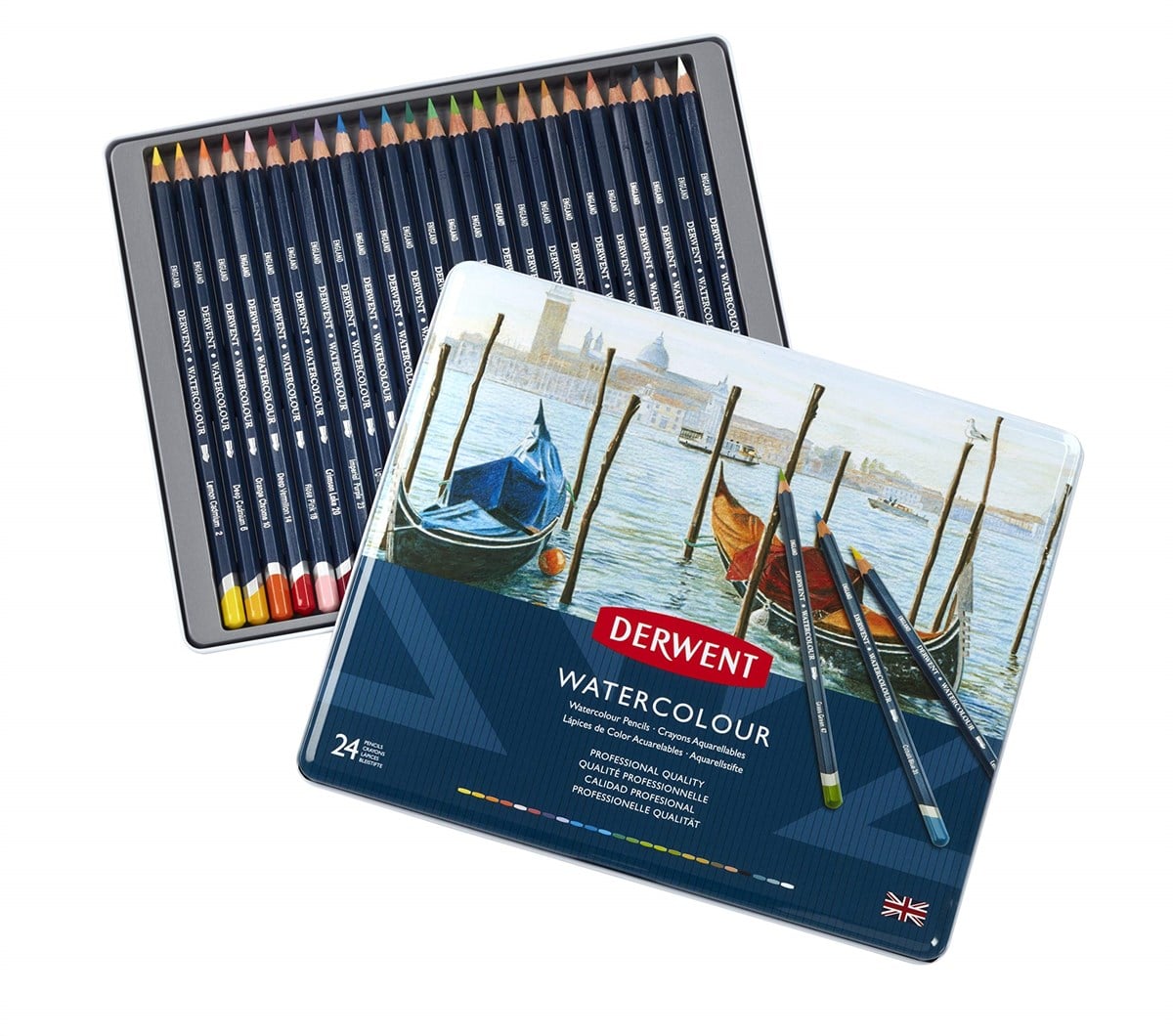 DERWENT WATER COLOUR SULU BOYA KALEM SETİ 24 RENK